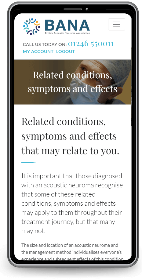 bana symptoms mobile screen