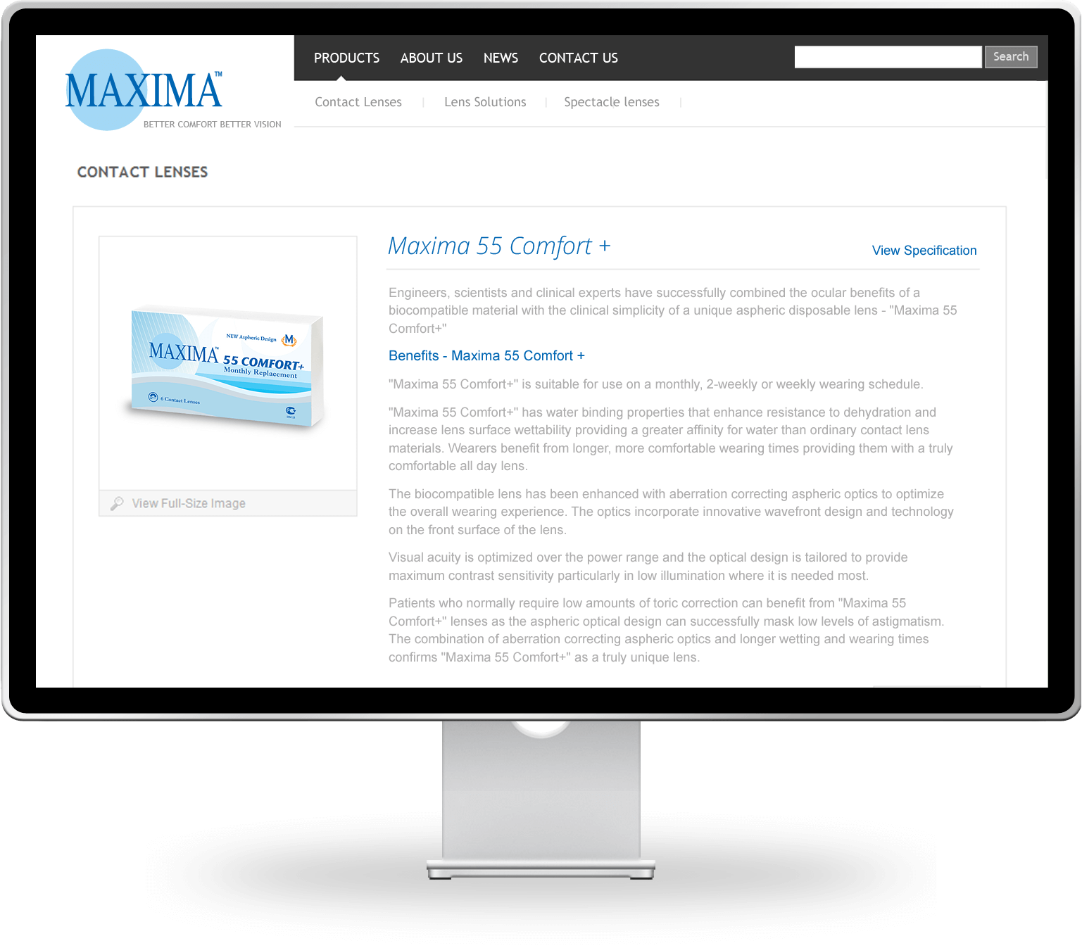 maxima desktop detail page